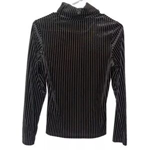 Evenuel Green Velvet Ribbed Turtle Neck Women’s Size Small Y2K Dark Romantic